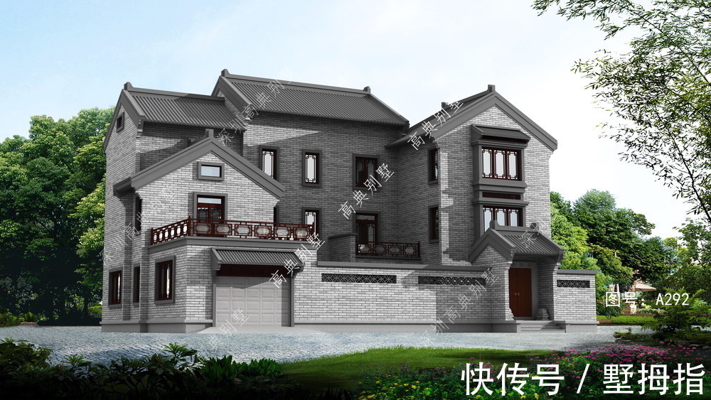 卫生间|这款中式农村别墅,卧室全南,气质非常适合农村建筑。