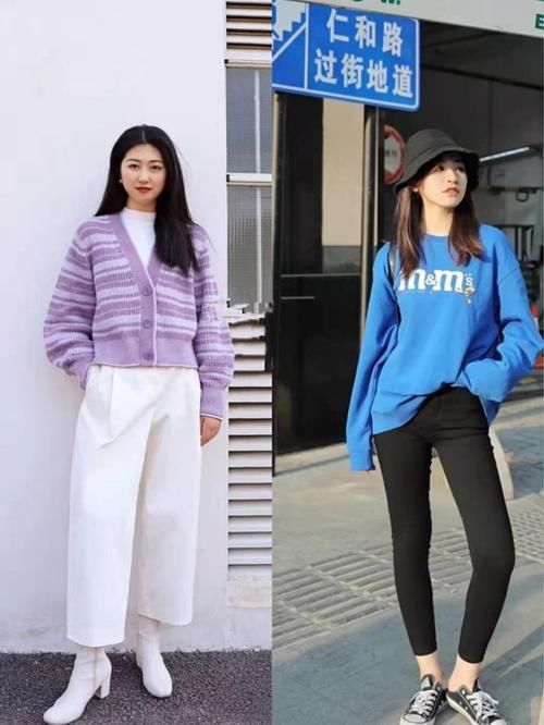 毛衣＋九分裤，适合早春的穿搭，时髦精最爱