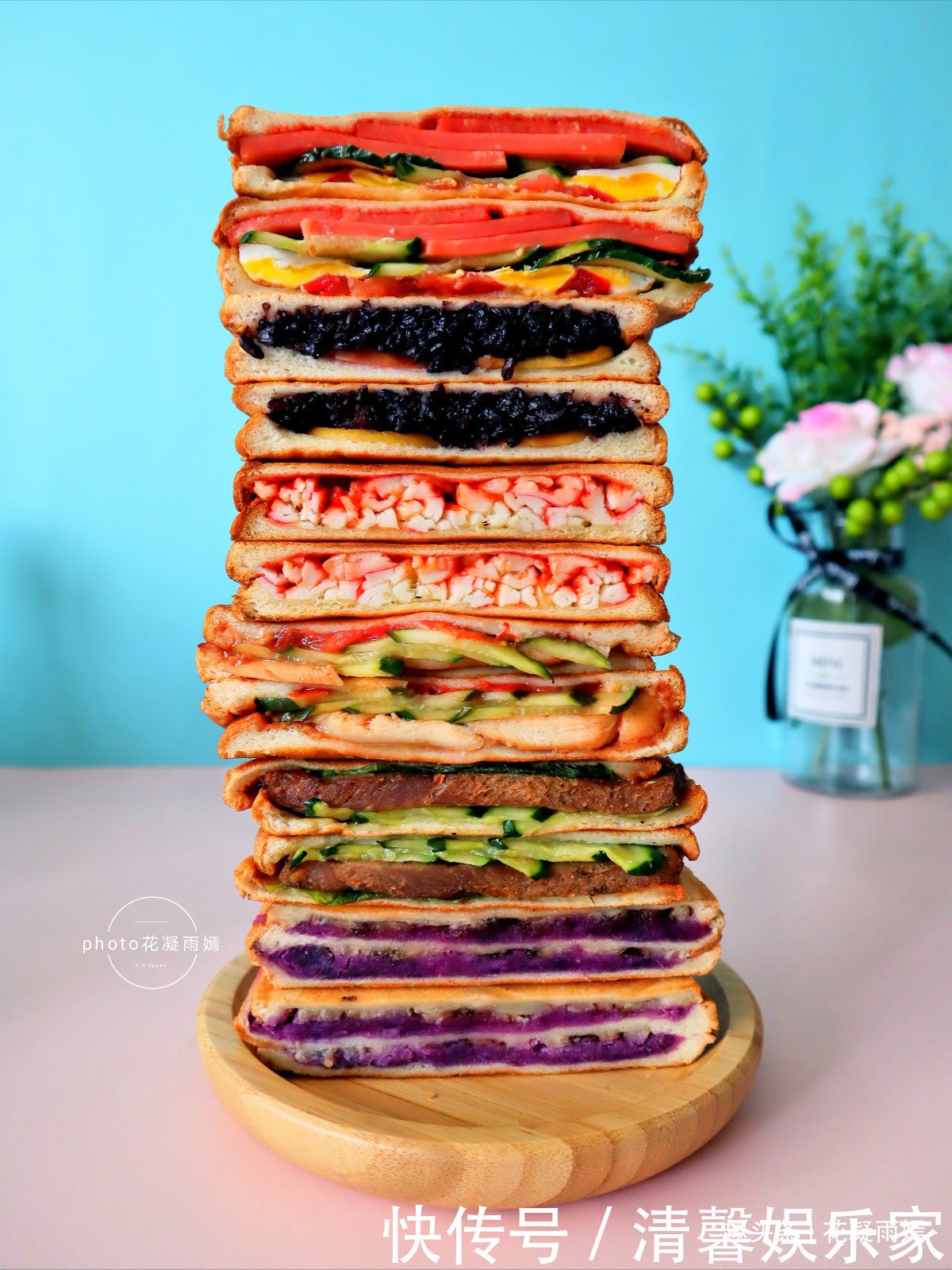 紫薯|火遍全网的早餐三明治,挑战一周6天不重样,这个妈妈超厉害