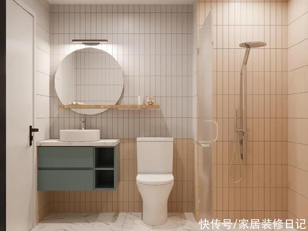 置物架|62㎡两居室毕业照，头一次在家里见水磨石地面，搭配童话般的彩色