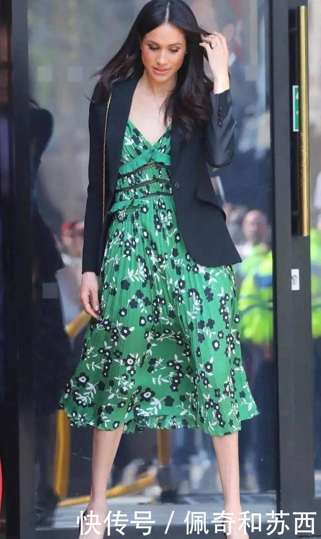 凯特王妃和西班牙王后同穿“菠菜裙”,一个保守一个奔放,太美了