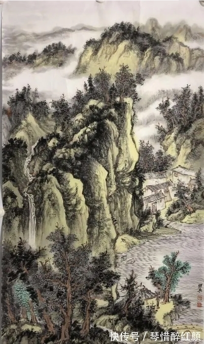 山水画#张照兵:超高天赋的80后画家,兼具学术价值和艺术影响力