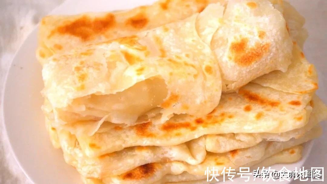 4种材料,不发酵,不用烤箱,自制起酥煎饼,香喷喷的面食