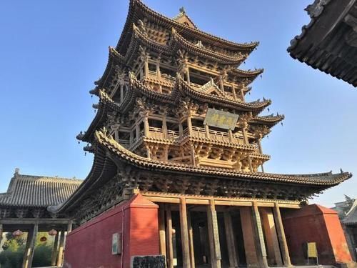 中华|这处国保木构位于晋南县城闹市，气势宏伟磅礴，是中华第一木楼