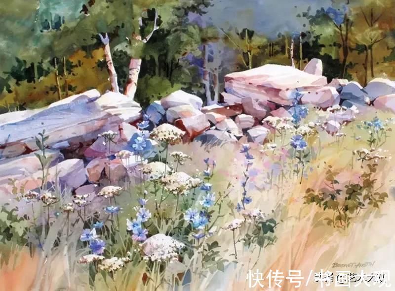 手绘#充满阳光的色彩温暖而亮丽|水彩手绘作品欣赏