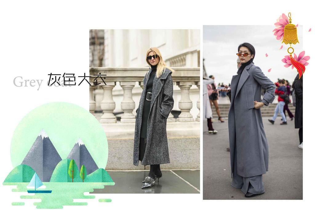 买大衣就要挑“经典色”！灰色大衣高级有气质，穿几年也不过时