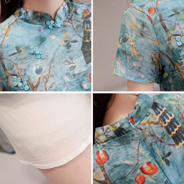 刺绣 秀丽改良版旗袍,尽显东方女性优雅韵味