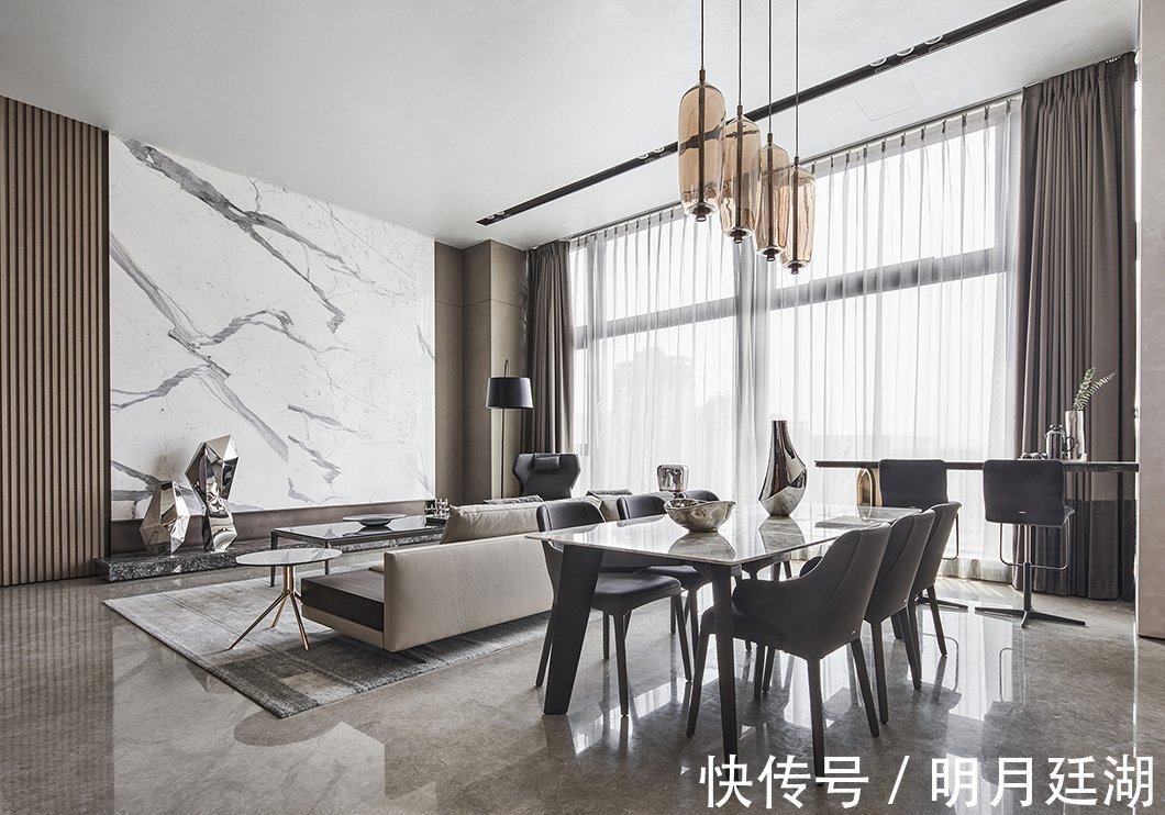 藏有露|200平的空间设计,简约却不简单,满满的细节,这样装才阔气