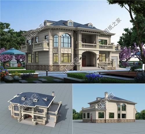 露台|长方形自建房设计平面图,第二款带车库和土灶房,看看是不是你要选的