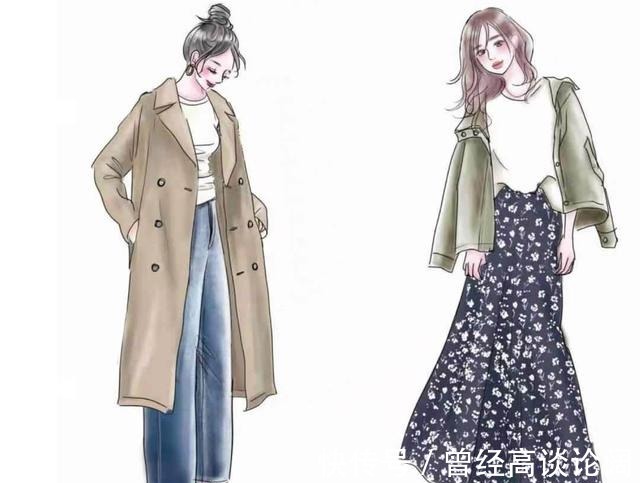 格纹 3种穿衣状态,你是哪一种早秋最美“手绘穿搭”,只教穿衣干货!