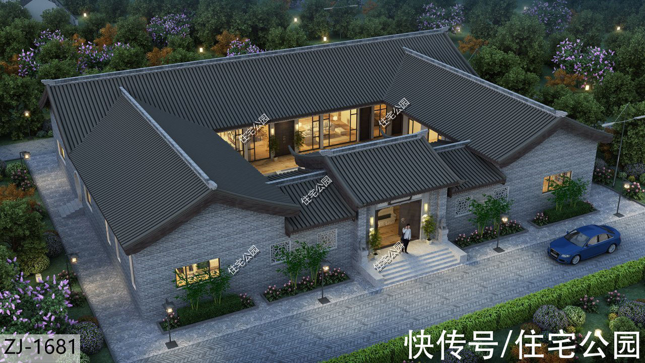 庭院|30×22米古典气派合院,这才是咱中国人该建的房子,如此精美绝伦