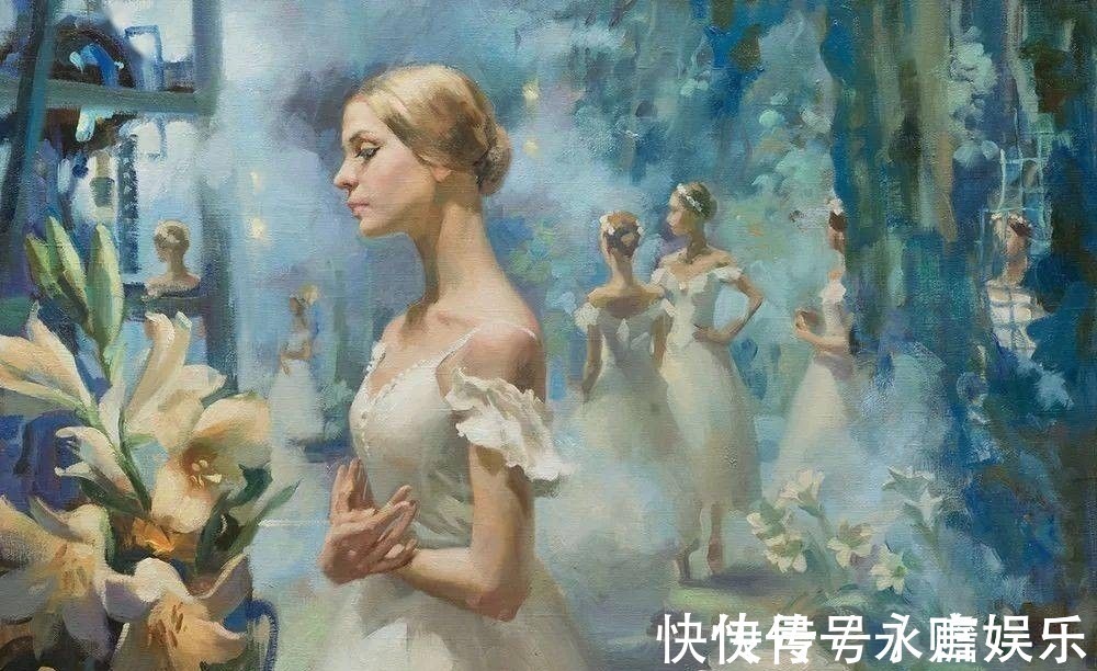 芭蕾舞剧@俄罗斯画家阿纳斯塔西娅·沃斯特雷佐娃漂亮油画作品欣赏