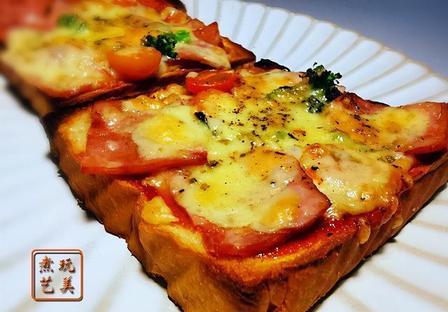 在家|用吐司替代披萨皮,在家就可以轻松吃披萨