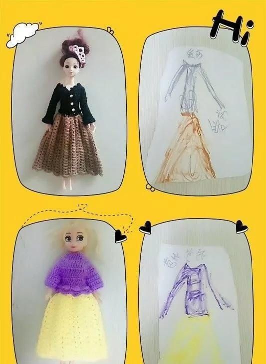 编织成|妈妈会魔法,钩针就是她的魔法棒,把孩子的画编织成了实物