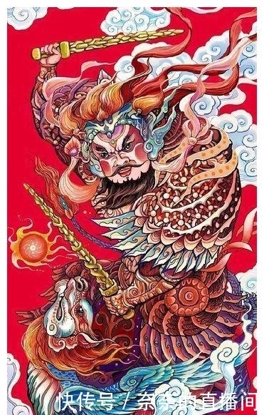 传统与动漫结合下，神武的中国木板年画