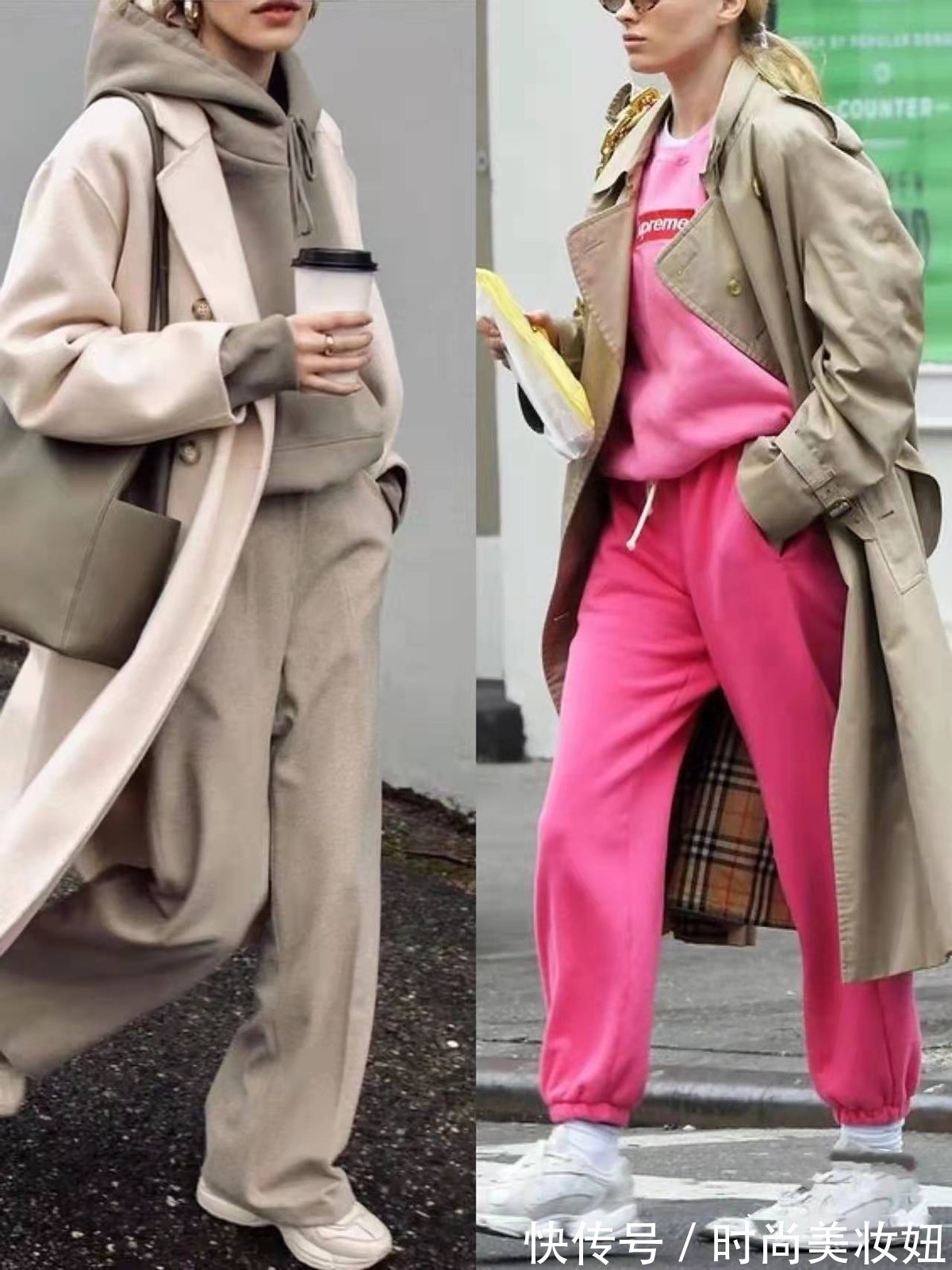 卫衣 这是我见过最减龄的“叠穿”公式,长大衣+卫衣,保暖又时髦