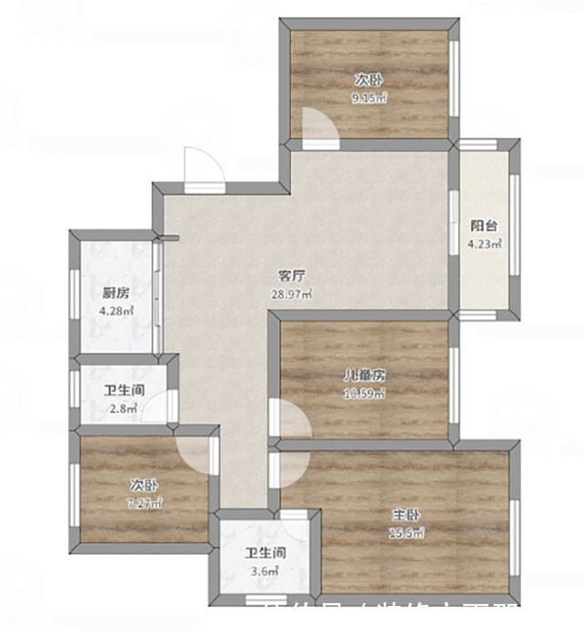 卡座|100平美式风三居室,卡座与餐边柜一体式设计颜值很高