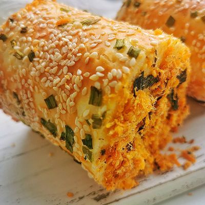 面包卷|香葱肉松面包卷