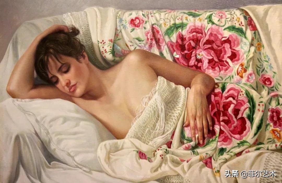 女画家@女画家索莱达·费尔南德斯画笔下的女子人物沉稳自然,美丽优雅