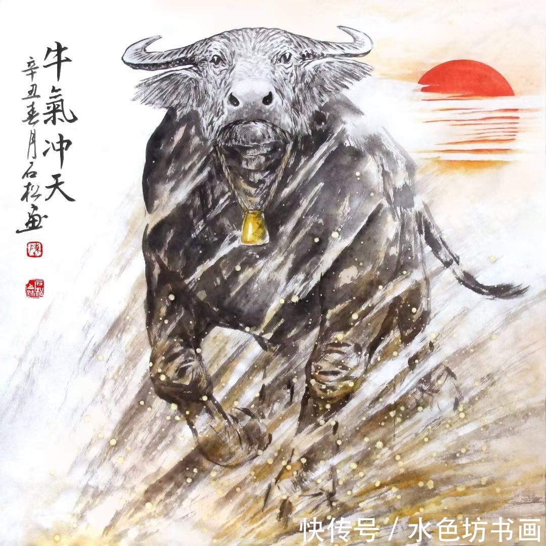 2021送你一组牛画,祝大家牛气冲天,牛(扭)