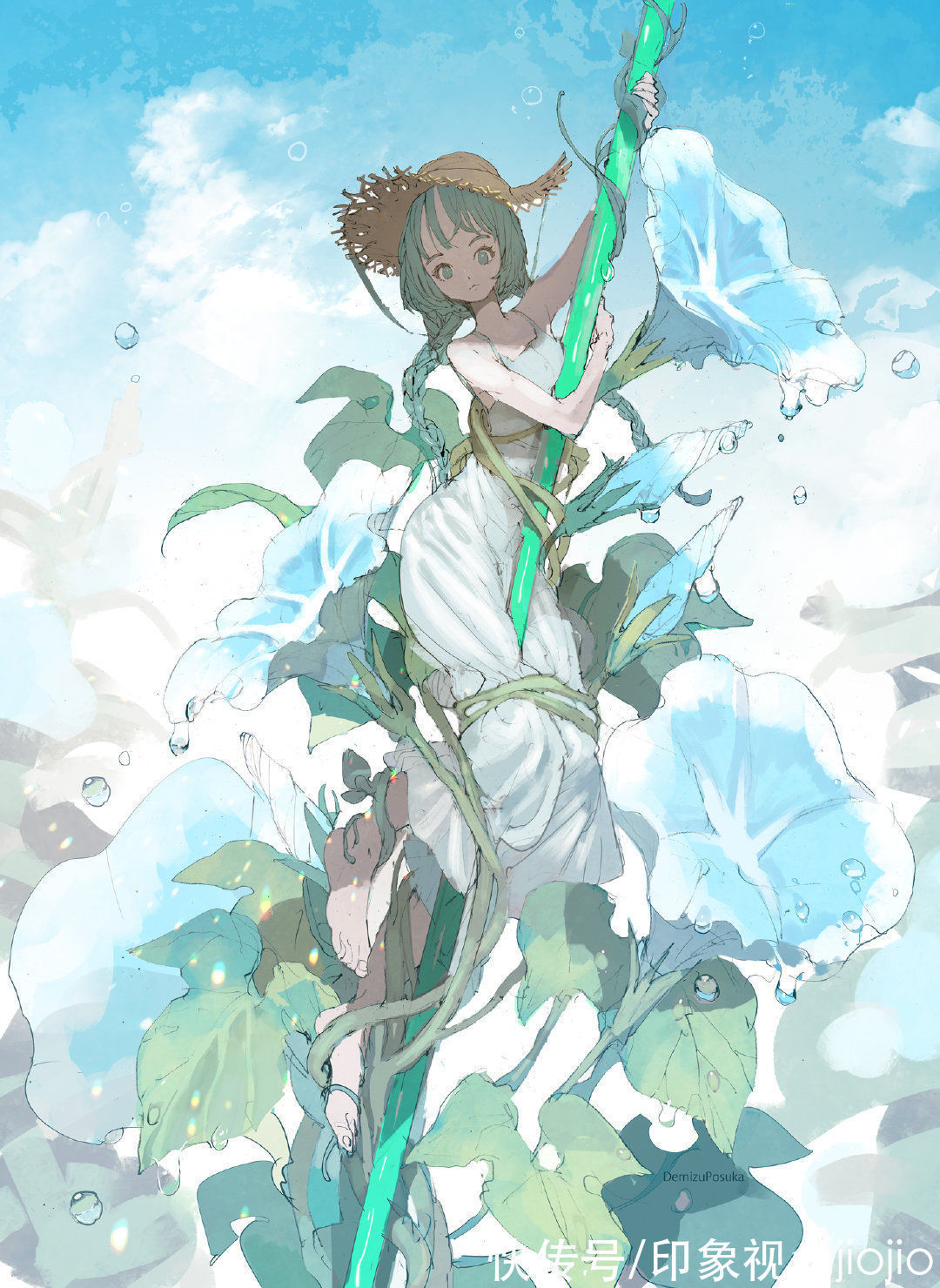 构图@幻想异世界插画作品,鱼眼镜头视角的构图方式很奇妙