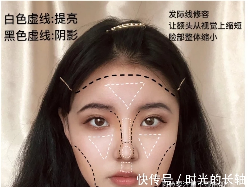 脸型|圆脸必备修容大法，修容成功秒变小脸尖下巴，让圆脸型更有高级感