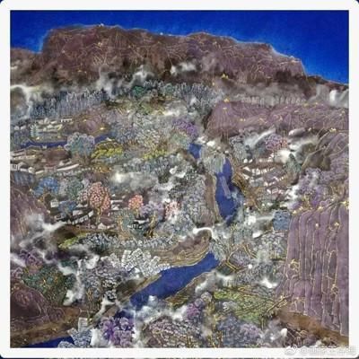  山水|青紫重彩一一王存海