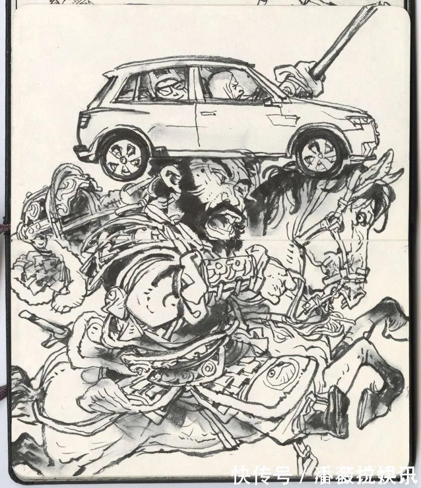 金政基!每天坚持画12个小时,“速写之神”金政基的无草稿速写