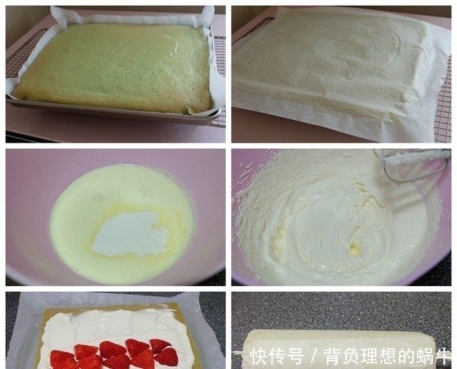 五个鸡蛋一把菠菜,再加二两面粉,做成健康无添加的蛋糕卷,好吃