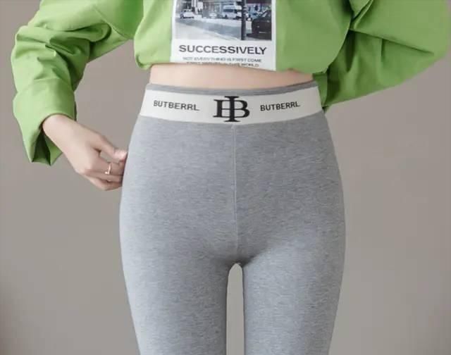 大长腿 春夏季休闲字母高腰打底裤,舒适不失美感,时髦精必备
