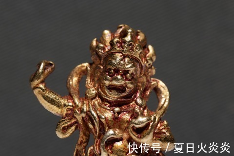 忿怒相$明代,纯金金刚手菩萨