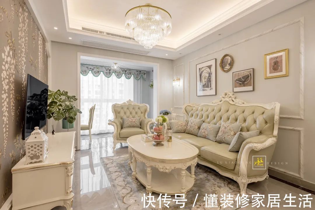 简欧风|93㎡简欧风,轻松舒适的华丽,浪漫精致而高级