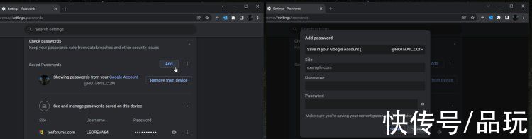 words|Chrome Canary 版浏览器支持手动添加第三方网站账号密码