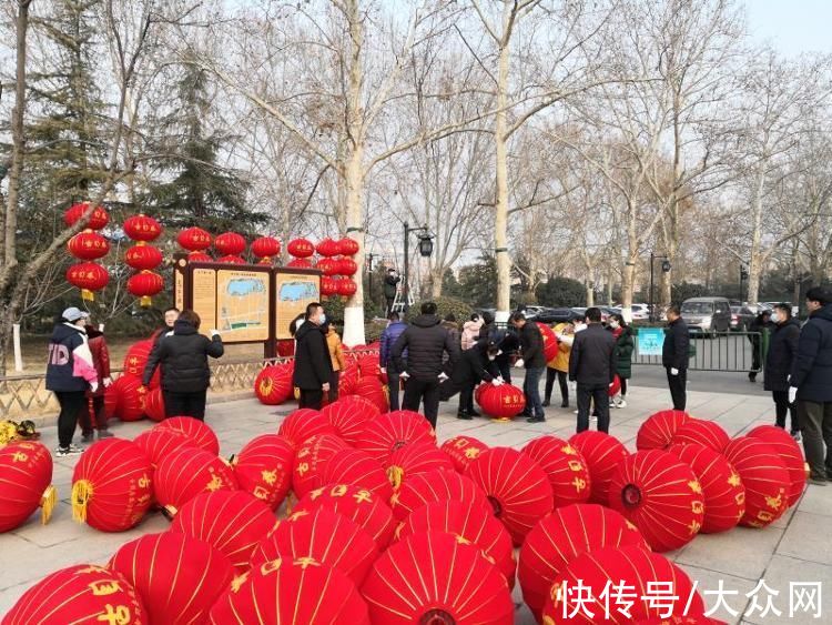 灯笼|年味十足！济南天下第一泉风景区挂起2万多盏大红灯笼