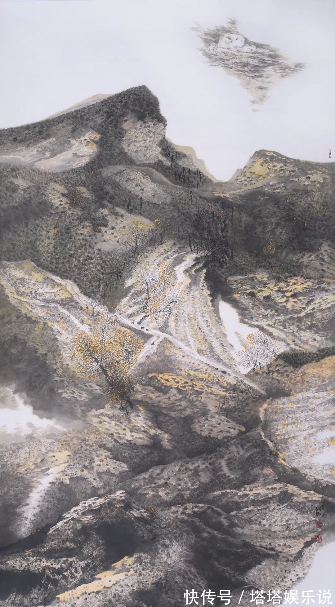 山水画!玄妙|薛俊水山水画