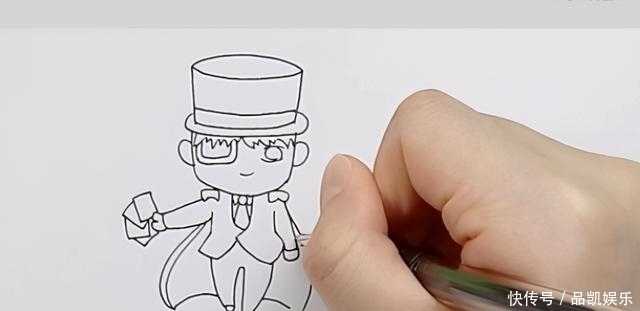 怪盗基德怎么画?简笔画法教给您,带着孩子实现一个大侠梦吧
