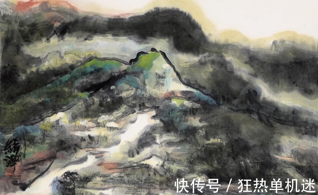 水墨山水画$李绪洪水墨山水画