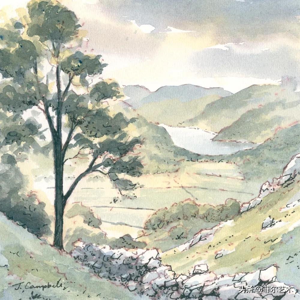 c画家约翰·坎贝尔 John Campbell水彩作品欣赏