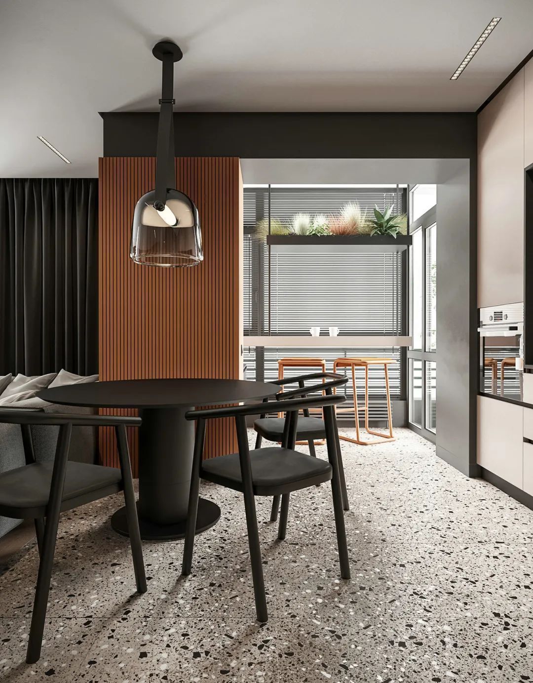 休闲椅|70㎡现代简约,沉稳高级灰,以橙色点缀,营造安静优雅的美