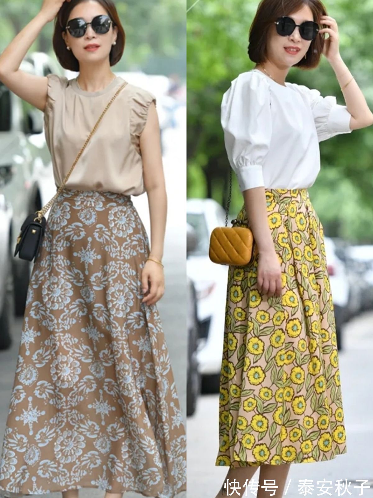 鱼尾裙|这个“中年大妈”真会穿!日常穿搭减龄时尚,哪里像50岁+的女人