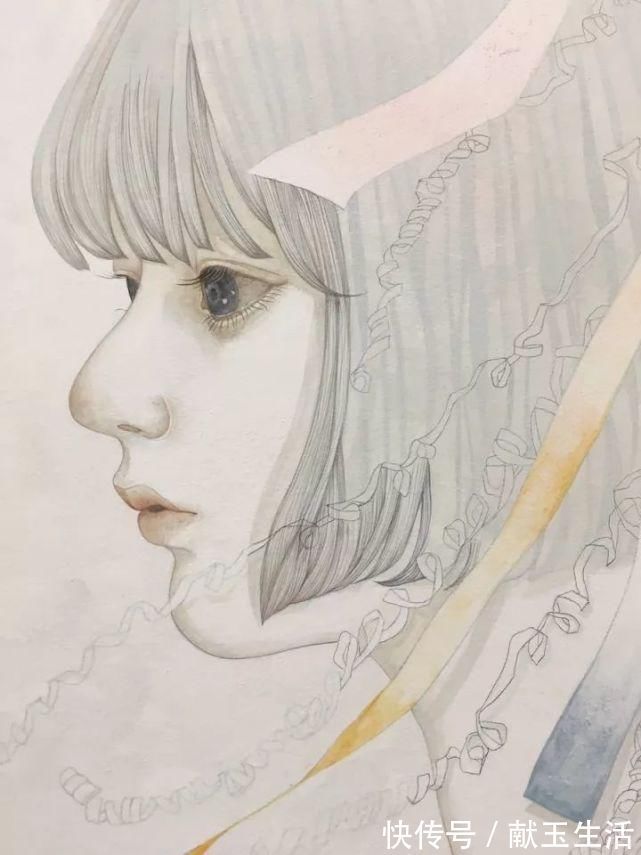 铅笔#她的铅笔插画,画出每个女孩的心声,美到让人陶醉~