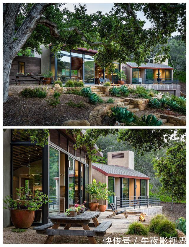 道格拉斯|林中自建小别墅,弯曲的屋顶设计还是第一次见!入户就被客厅迷住