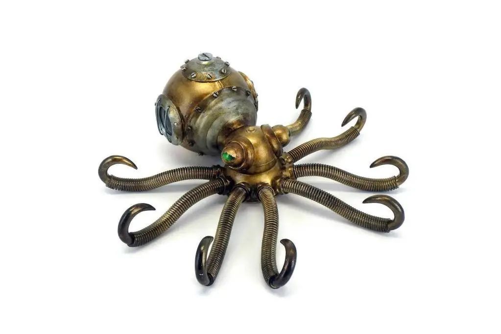 雕塑家$雕塑家收集废铁,打造朋克风金属动物,制作过程和作品都非常酷