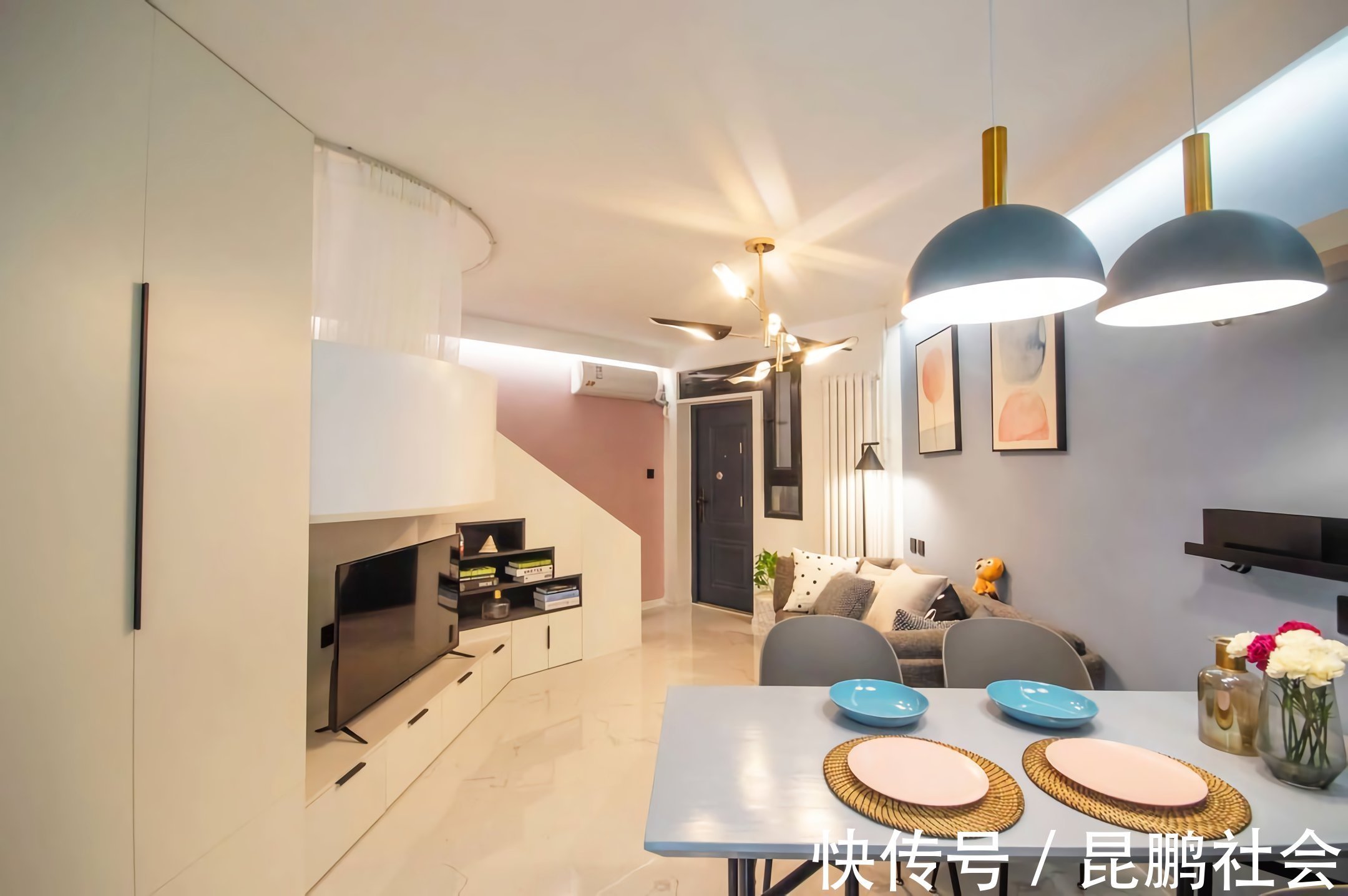 齐家敏敏|90后夫妻40㎡的新家,一房改四房,每1㎡都不浪费,非常完美