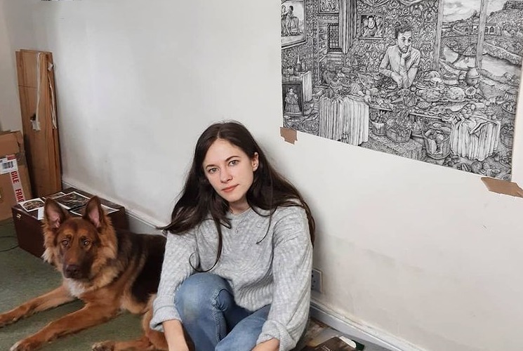 针管笔$全球最抠女画家,用针管笔惊艳世界,这细节和线条让人惊叹不已!