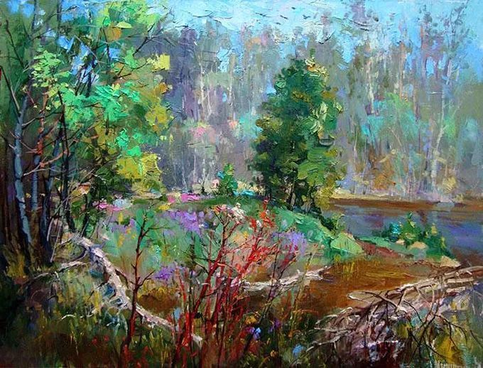 俄罗斯@浓郁的色彩,俄罗斯画家安德烈·米沙金的风景油画(一)