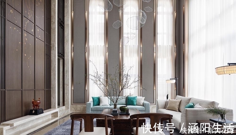 别墅|这才是配得上中国人的豪宅,316㎡新中式别墅,里面的庭院,美翻了