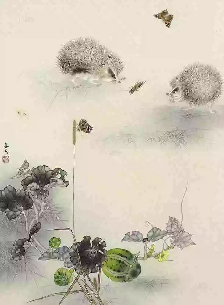 代表作品@米春茂笔下的猫，趣萌可爱，稚气童真