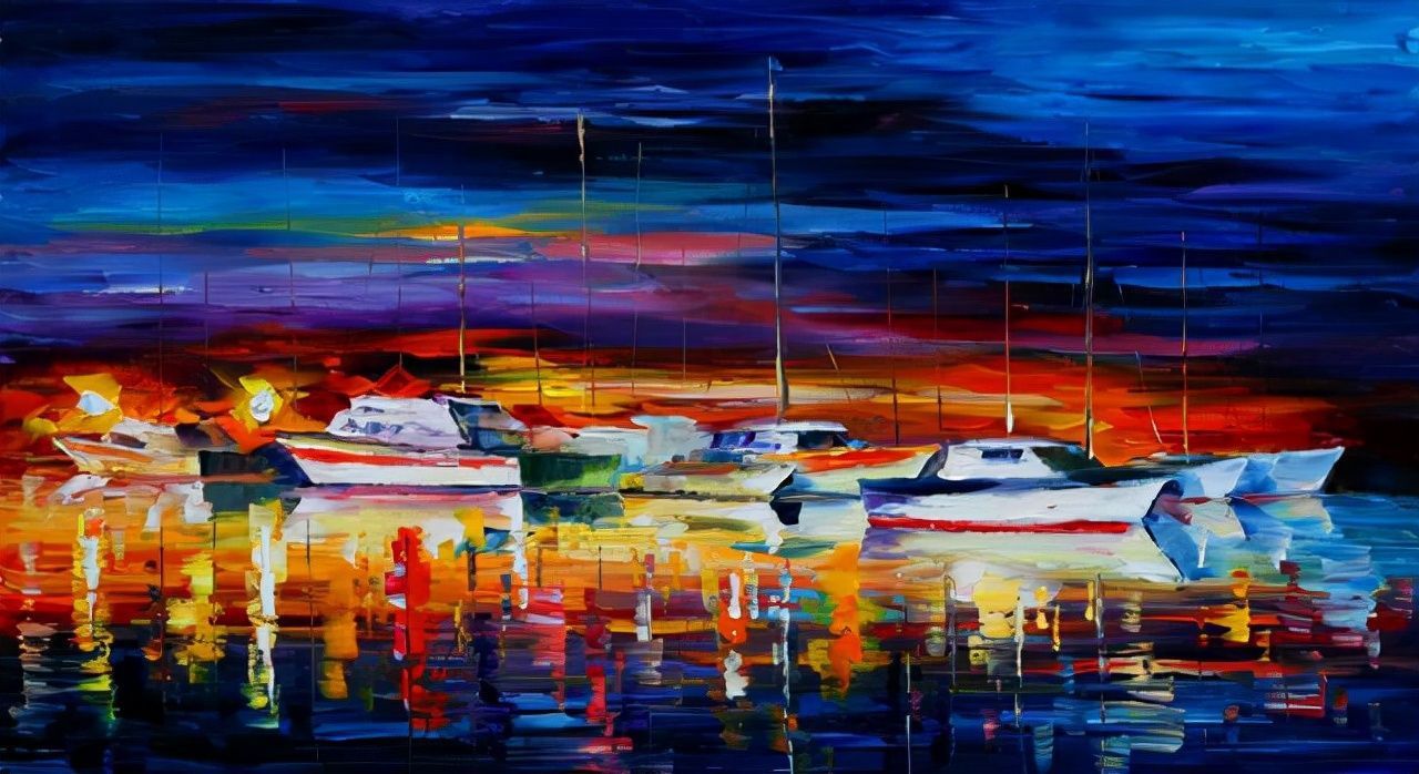 leonidafremov&现代印象以色列画家leonid afremov调色刀创作的缤纷炫丽油画