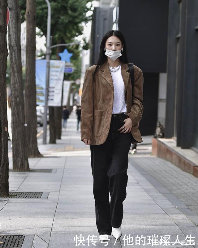 韩国女生真会穿，各种西装时髦帅气，简单易学，论会穿就服她们